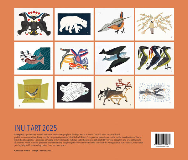 2025 inuit art calendar, Inuit art print,, estampe inuit, inuit print