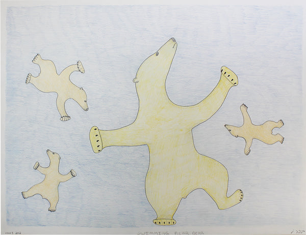 Inuit art drawing by Cee Pootoogook, dessin inuit, inuit drawing